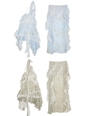 Vintage Ruffle Two-Piece Skirt Set-Up