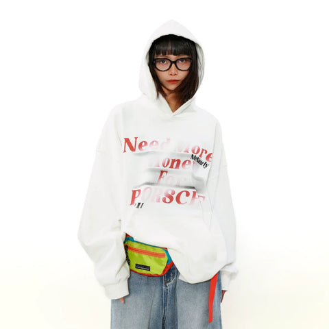 Letter Print Pullover Hoodie