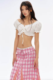 Retro Chic Spring Plaid Skirt - My Store