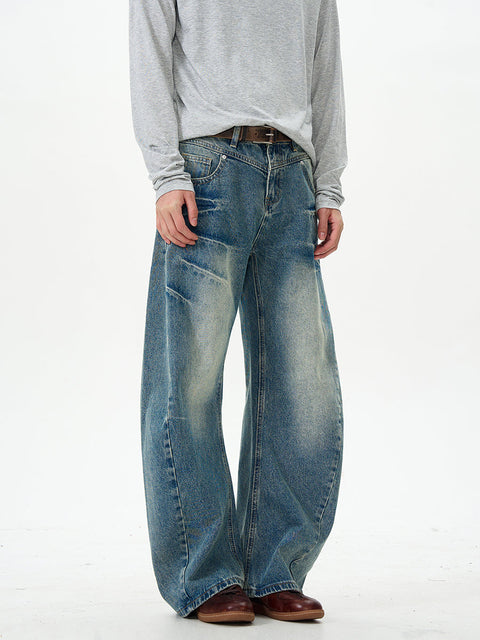 Medium Wash Wide Leg Skater Jeans