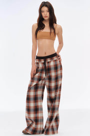 Plaid Wide Leg Pants - My Store