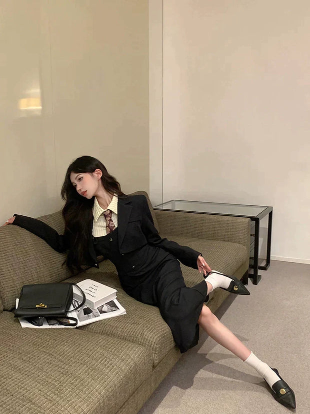ブレザージャケット＆ロングドレスセット