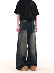 Wash Wide Leg Denim Jeans