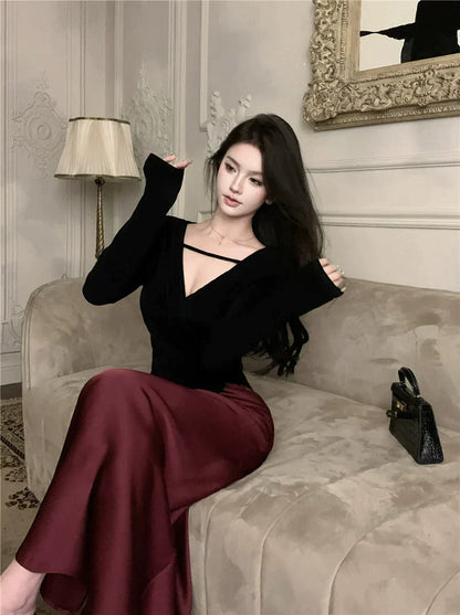 Vivienne Top & Red Skirt Set