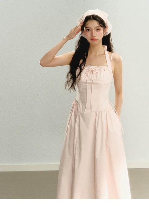 Pink Spaghetti Strap Dress - My Store