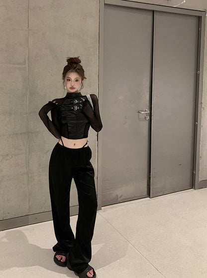 Leather Belt Top