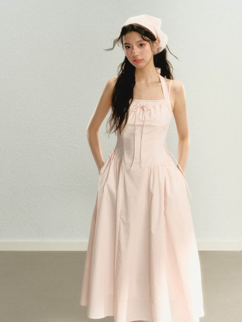 Pink Spaghetti Strap Dress - My Store