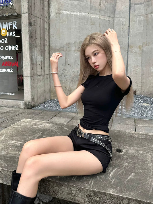 Matching Top & Shorts Belt Set