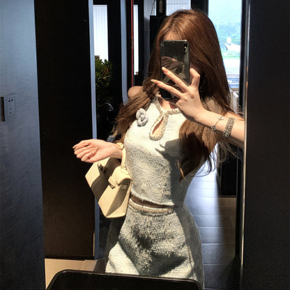 French Top & Skirt Set