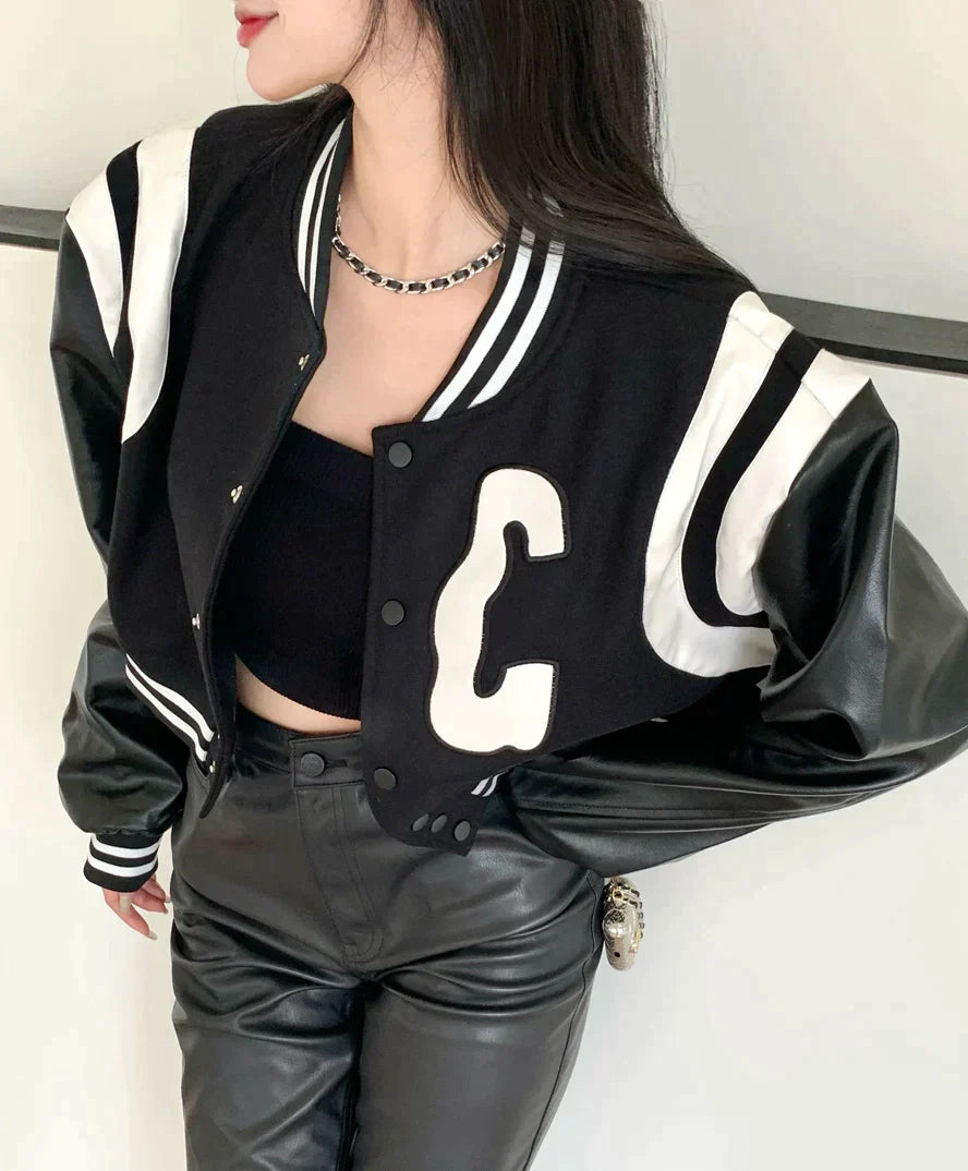 Cropped Baseball Jacket