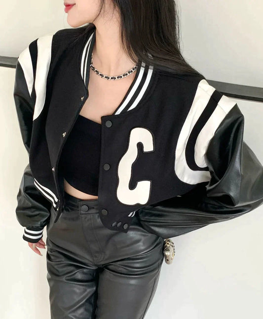 Cropped Baseball Jacket