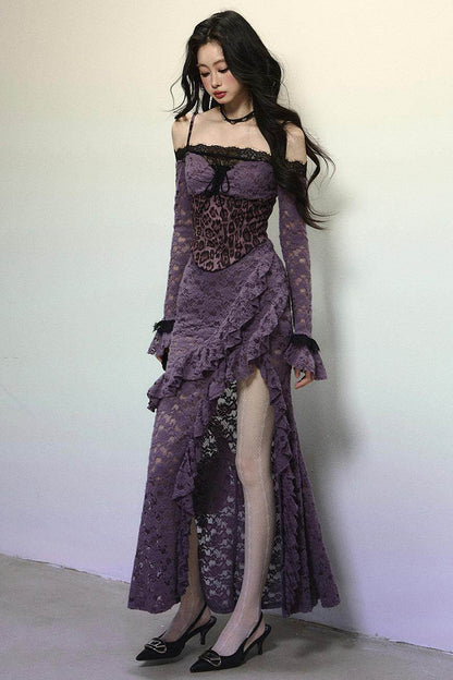 Vintage Metal Chain Plaid Dress - My Store