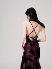 Velvet Halter Dress