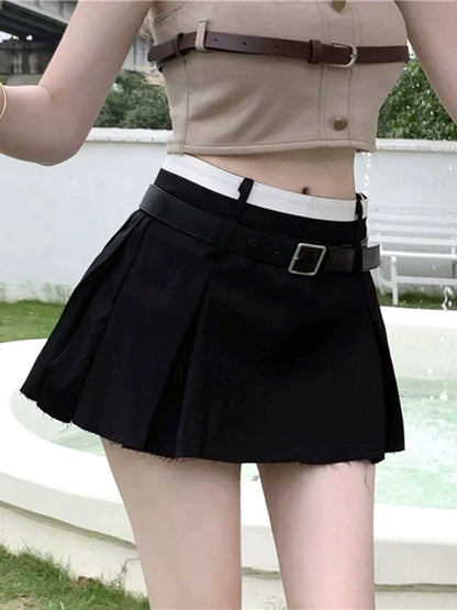 Belt Pleat Skirt