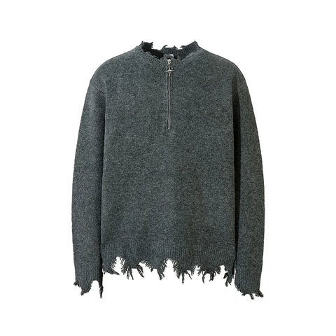 Oversize Damage Knit Sweater