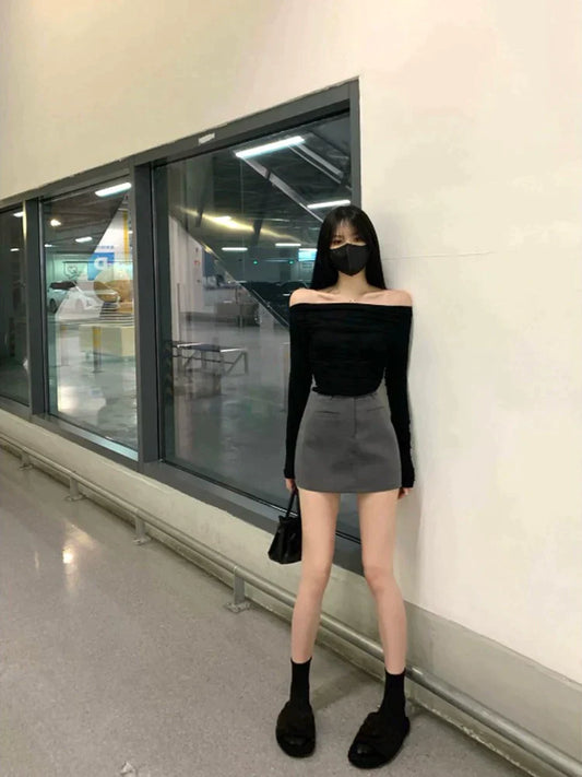 Black Off Shoulder Top