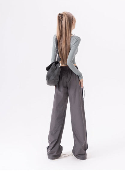 Square Collar Long Sleeve Top