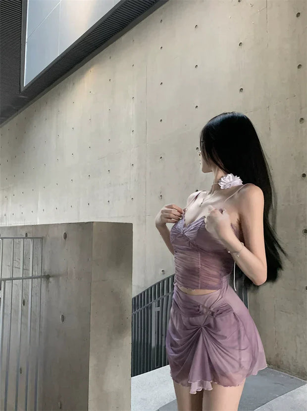 ライラック トップス＆スカート セット
