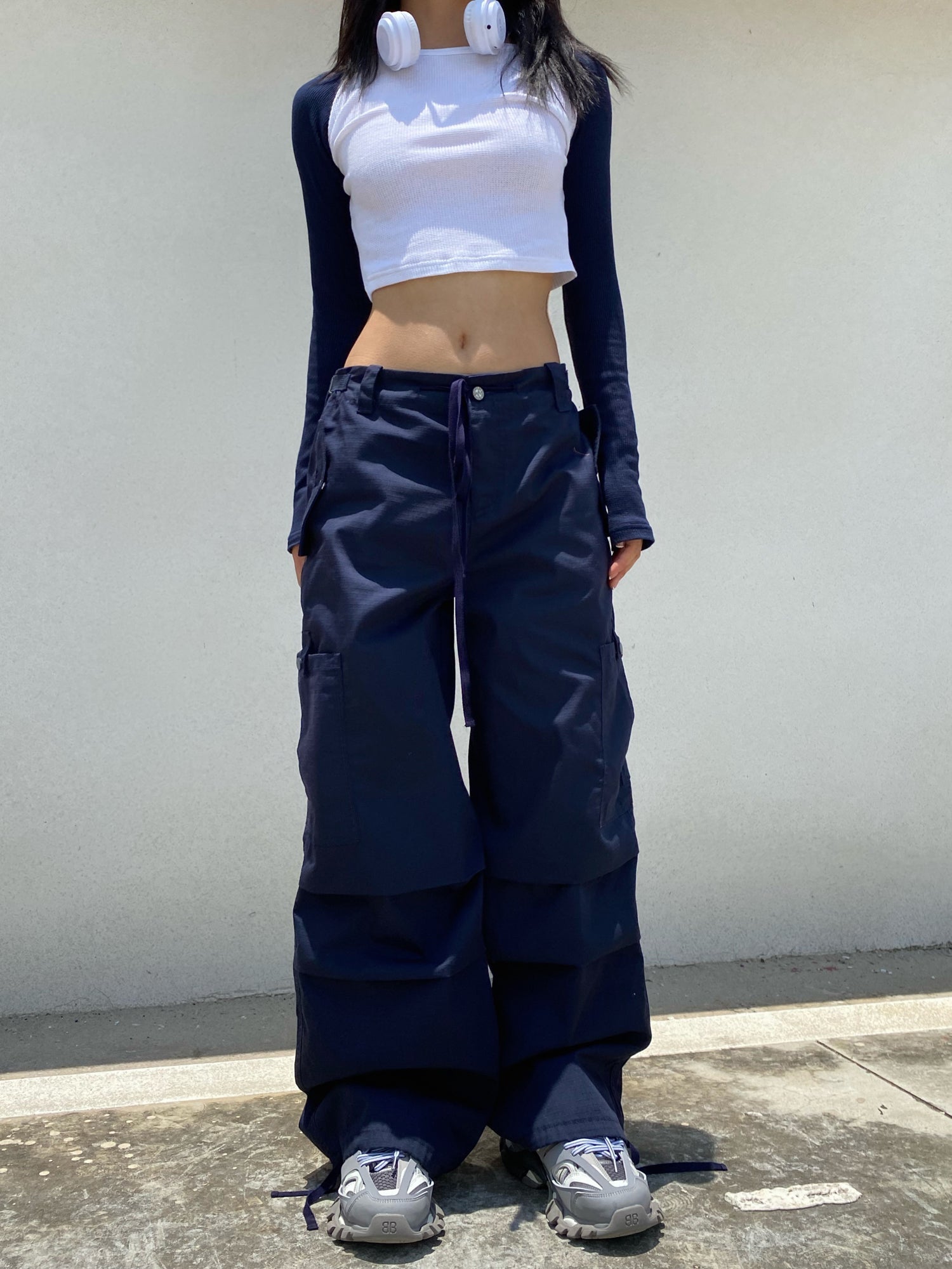 Retro Belt Cargo Pants