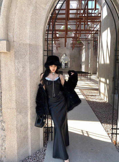 Black Corset & Skirt Set (2 PC)