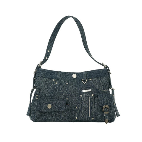 Washed Handheld Crossbody Bag