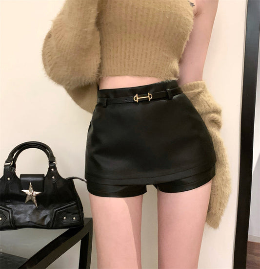 Leather Clasp Skirt