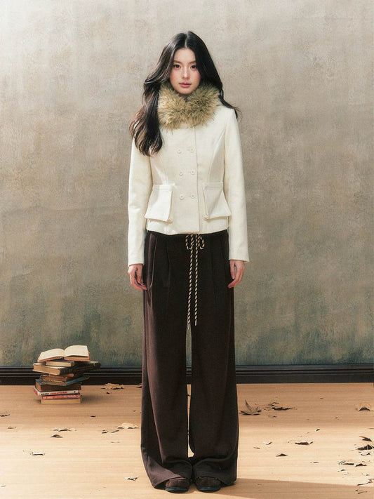 Casual Brown Wide Leg Pants - My Store