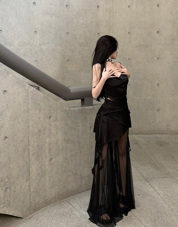 Silk Drape Top & Pants Set