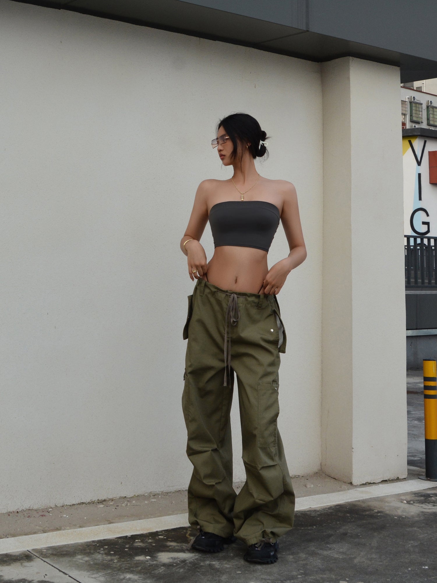 Retro Belt Cargo Pants