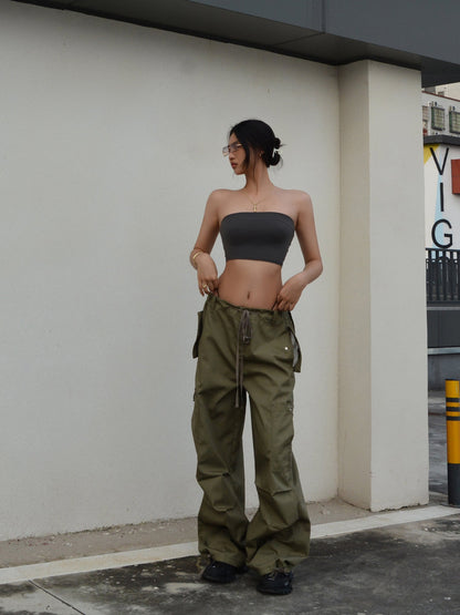 Retro Belt Cargo Pants