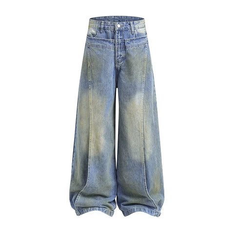 Wide Leg Pleats Jenim Jeans