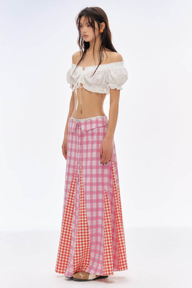 Retro Chic Spring Plaid Skirt - My Store