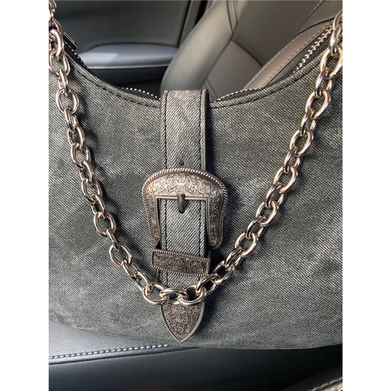 Crescent Chain Belt Purse