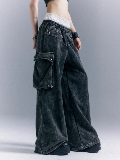 Black Fade Wash Pants