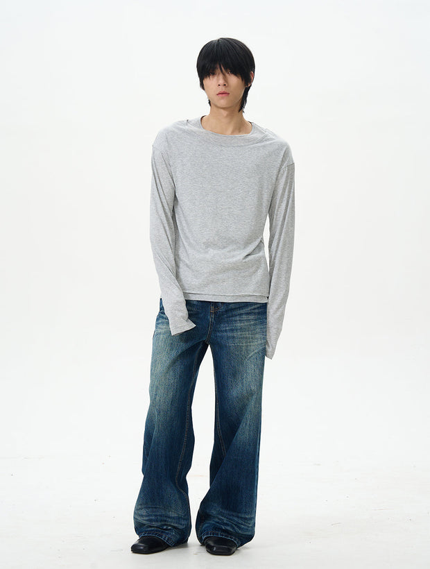 Classic Wide Leg Dark Wash Jeans