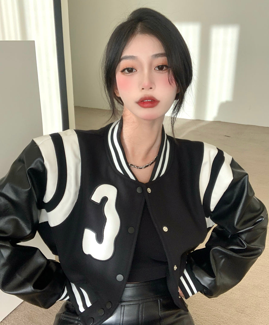 Cropped Baseball Jacket