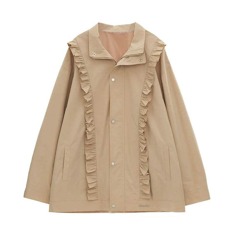 Khaki Fungus Edge Trench Coat - My Store