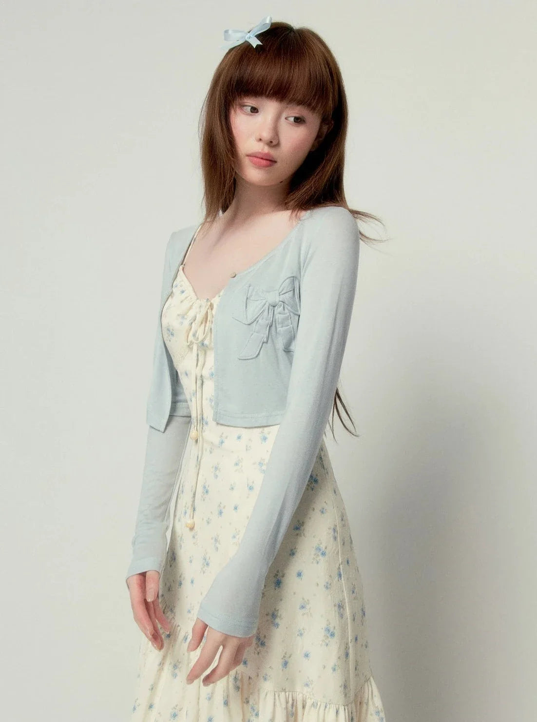 花柄レトロドレス
