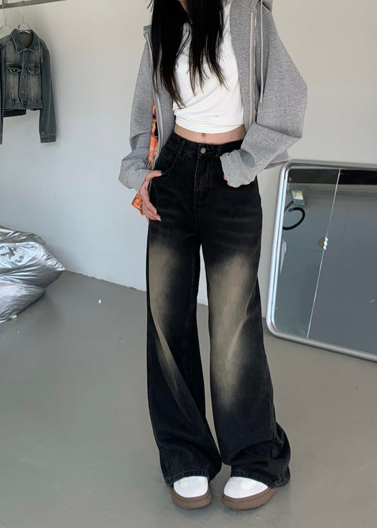 Fade Wash Print Jeans