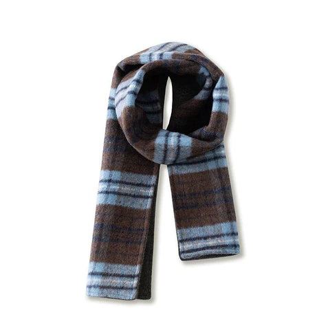 Wool Double-Sided Checked Scarf - My Store