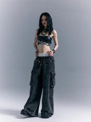 Black Fade Wash Pants