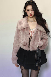 Loose Crop Fur Winter Coat - My Store