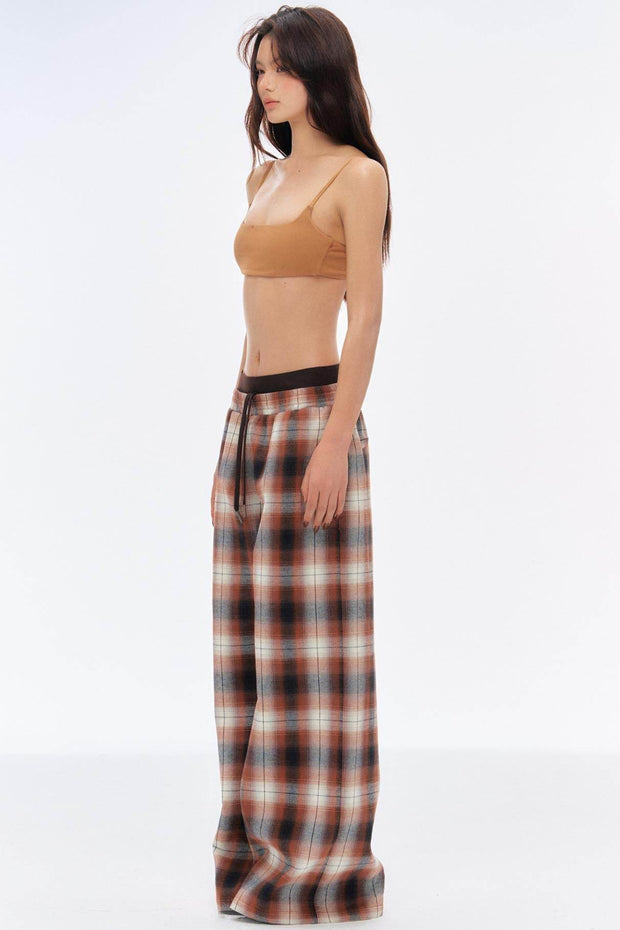 Plaid Wide Leg Pants - My Store