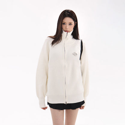 Silver Symbol Zip Up Jacket