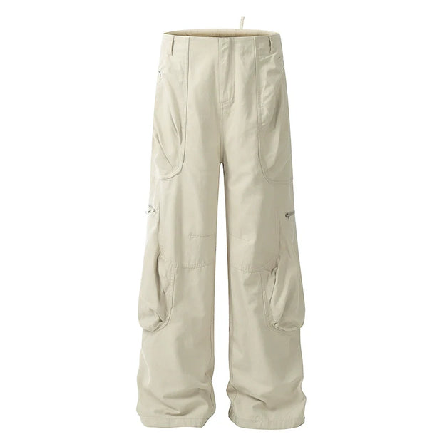 Multi-Pocket Wide Leg Cargo Pants