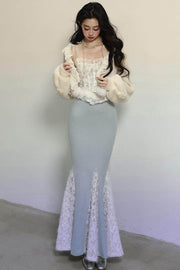 One-Shoulder Lace Mermaid Dress - My Store