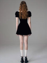 Velvet Doll Collar Dress