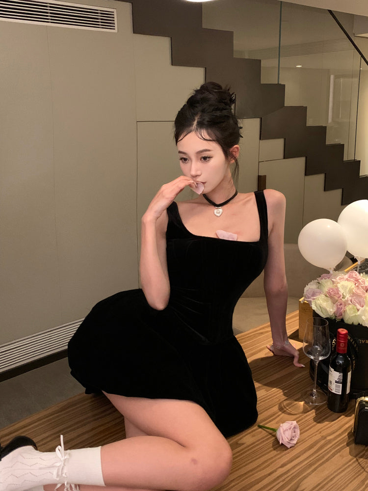 Velvet Ballerina Top & Skirt Set