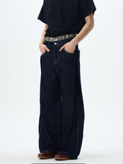 Camo Lined Wide Leg Jeans