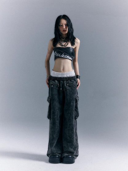 Black Fade Wash Pants